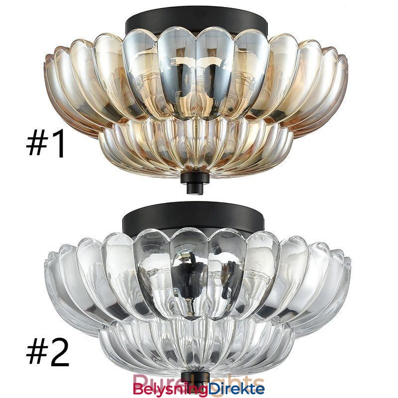 Moderne, Enkel, Innfelt Taklampe Med Lotus-Fot