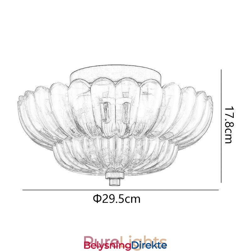Moderne, Enkel, Innfelt Taklampe Med Lotus-Fot