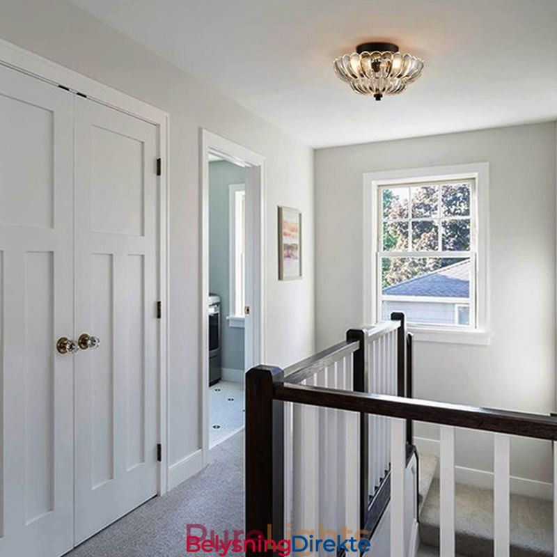 Moderne, Enkel, Innfelt Taklampe Med Lotus-Fot