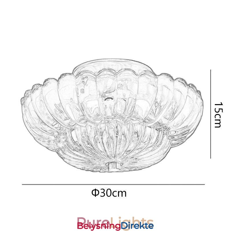 Moderne Lotus-Taklampe Med Innfelt Tak