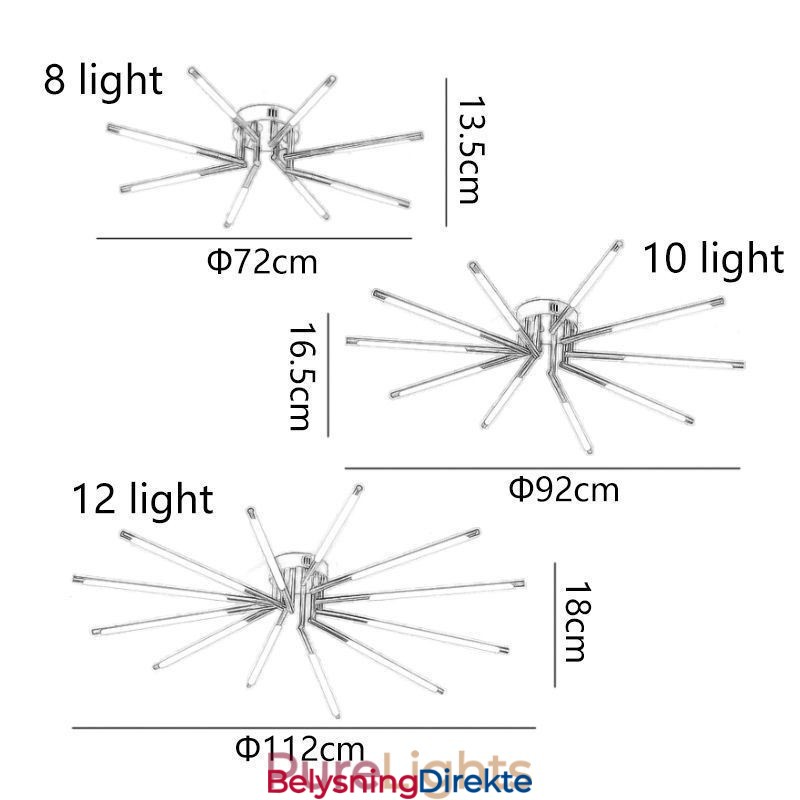 Enkel Innfelt Fyrverkeri Taklampe