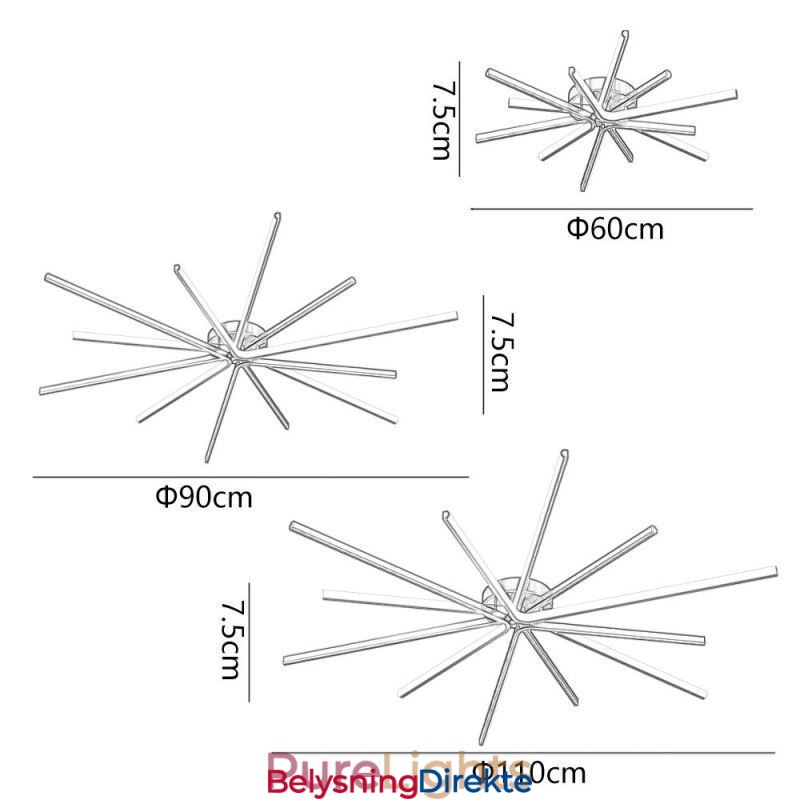 Innfelt Moderne Minimalistisk Fyrverkeri Taklampe