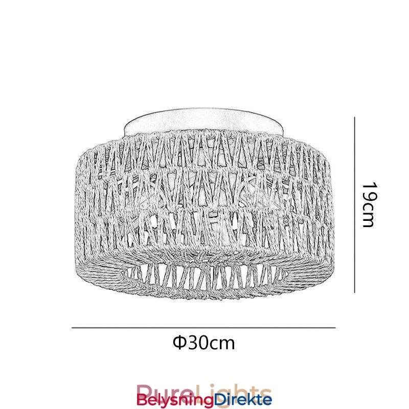 Amerikansk, Vevd Burtaklampe I Landlig Stil, Innfelt