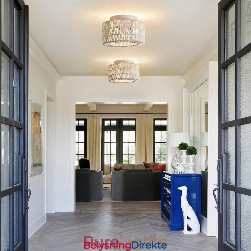 Amerikansk, Vevd Burtaklampe I Landlig Stil, Innfelt