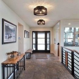 Amerikansk, Vevd Burtaklampe I Landlig Stil, Innfelt