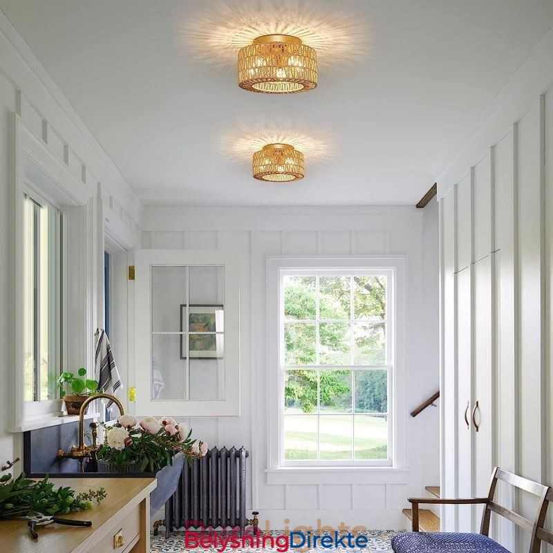 Amerikansk, Vevd Burtaklampe I Landlig Stil, Innfelt