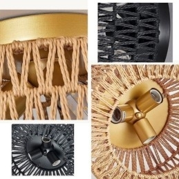 Amerikansk, Vevd Burtaklampe I Landlig Stil, Innfelt