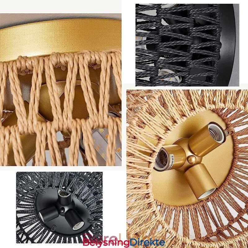 Amerikansk, Vevd Burtaklampe I Landlig Stil, Innfelt