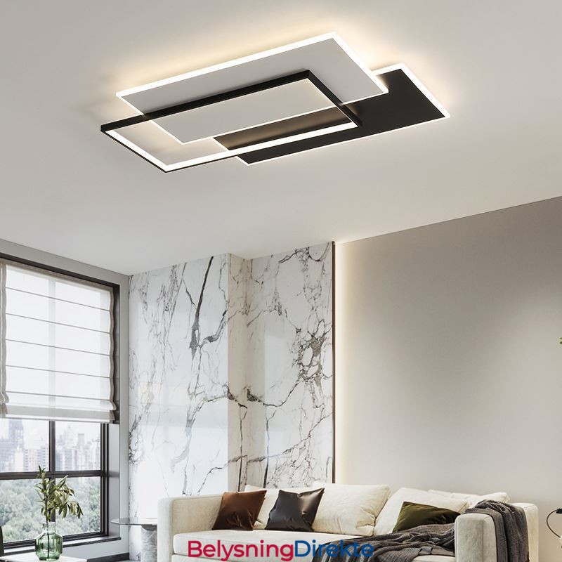 Minimalistisk Firkantet Akryl Taklampe I Innfelt Form