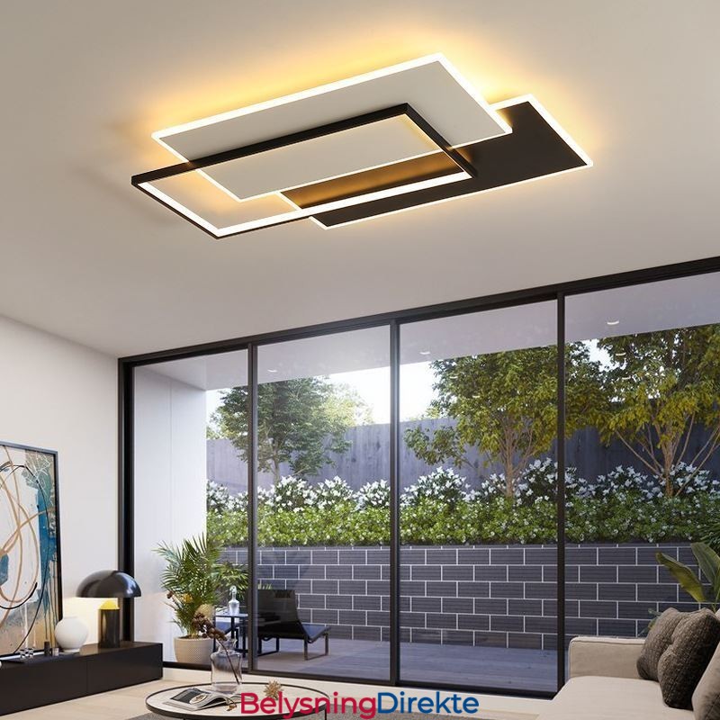 Minimalistisk Firkantet Akryl Taklampe I Innfelt Form