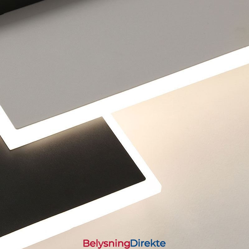 Minimalistisk Firkantet Akryl Taklampe I Innfelt Form