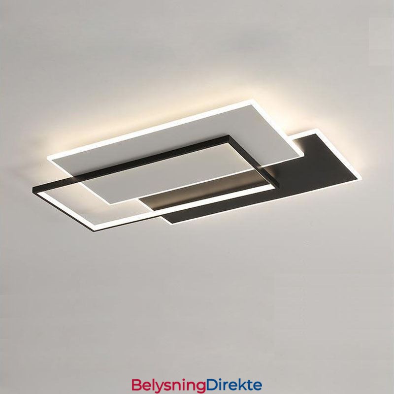 Minimalistisk Firkantet Akryl Taklampe I Innfelt Form