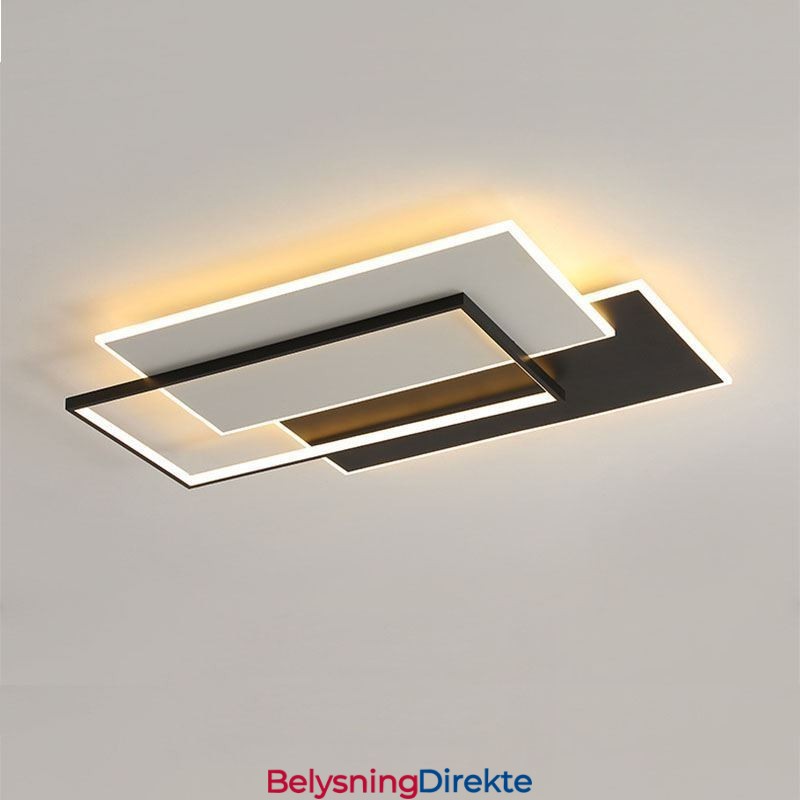 Minimalistisk Firkantet Akryl Taklampe I Innfelt Form