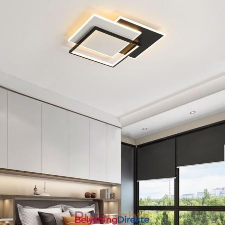 Minimalistisk Akryl Firkantet Taklampe I Innfelt Form, 40-50 Cm