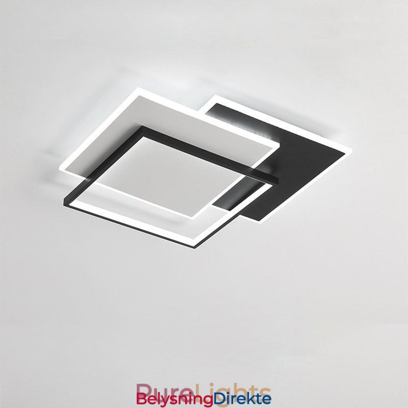 Minimalistisk Akryl Firkantet Taklampe I Innfelt Form, 40-50 Cm