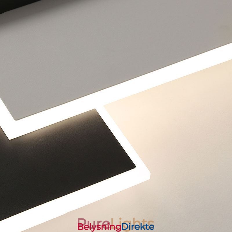 Minimalistisk Akryl Firkantet Taklampe I Innfelt Form, 40-50 Cm