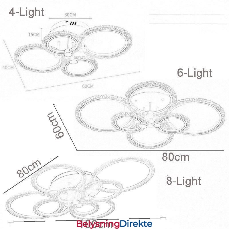Innfelt Moderne Minimalistisk Sirkelformet Akrylblomst Taklampe