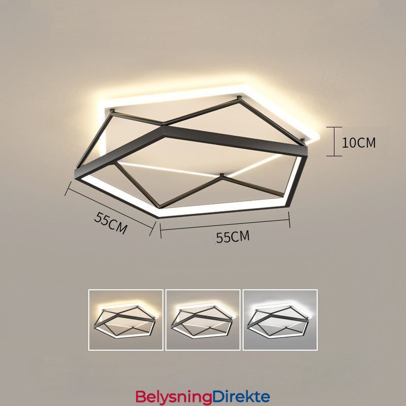 Innfelt Hul Tredimensjonal Taklampe 55 Cm