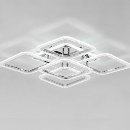 Innfelt Krom Akryl Firkantet Taklampe Med 5 Lys