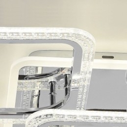 Innfelt Krom Akryl Firkantet Taklampe Med 5 Lys