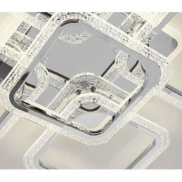 Innfelt Krom Akryl Firkantet Taklampe Med 5 Lys