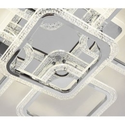 Innfelt Akryl Firkantet Taklampe I Krom, 8 Lys