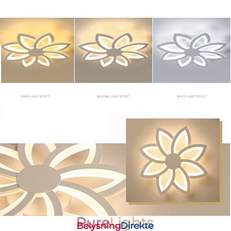 Innfelt Montering, Iøynefallende Akrylblomsttaklampe 55 Cm