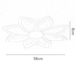 Innfelt Montering, Iøynefallende Akrylblomsttaklampe 55 Cm