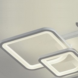 Innfelt Hvit Akryl Firkantet Taklampe Med 5 Lys Og 8 Lys