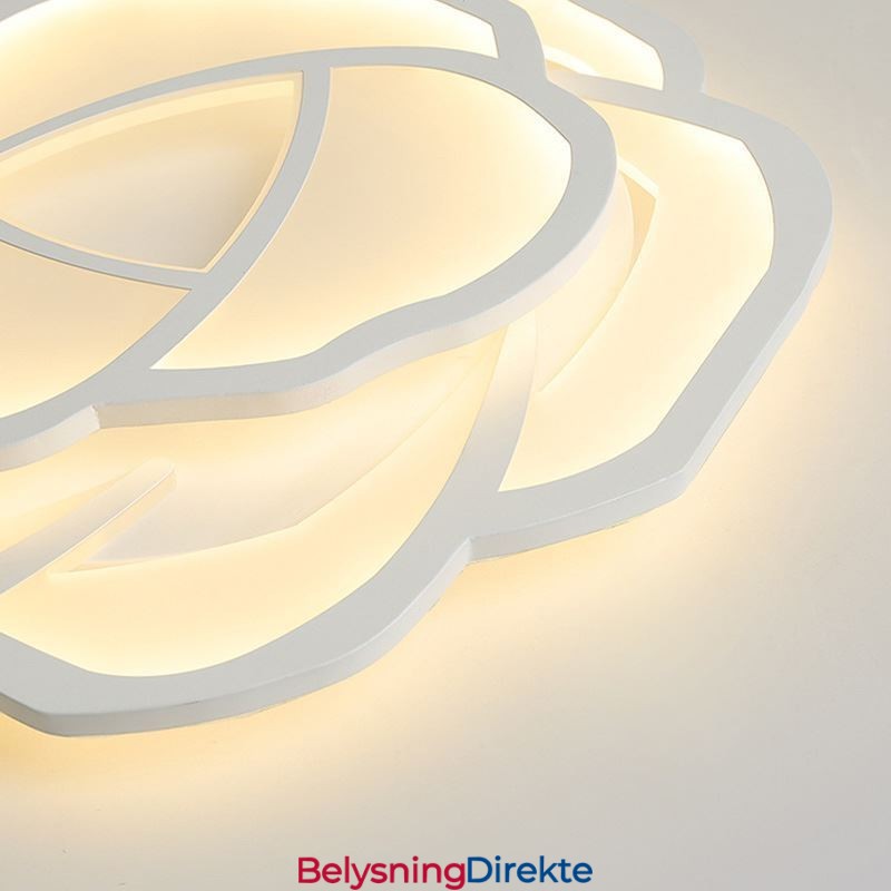 Innfelt Moderne, Enkel Rosenrød Akryl Taklampe 52 Cm