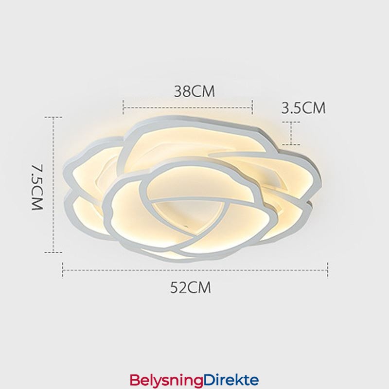 Innfelt Moderne, Enkel Rosenrød Akryl Taklampe 52 Cm