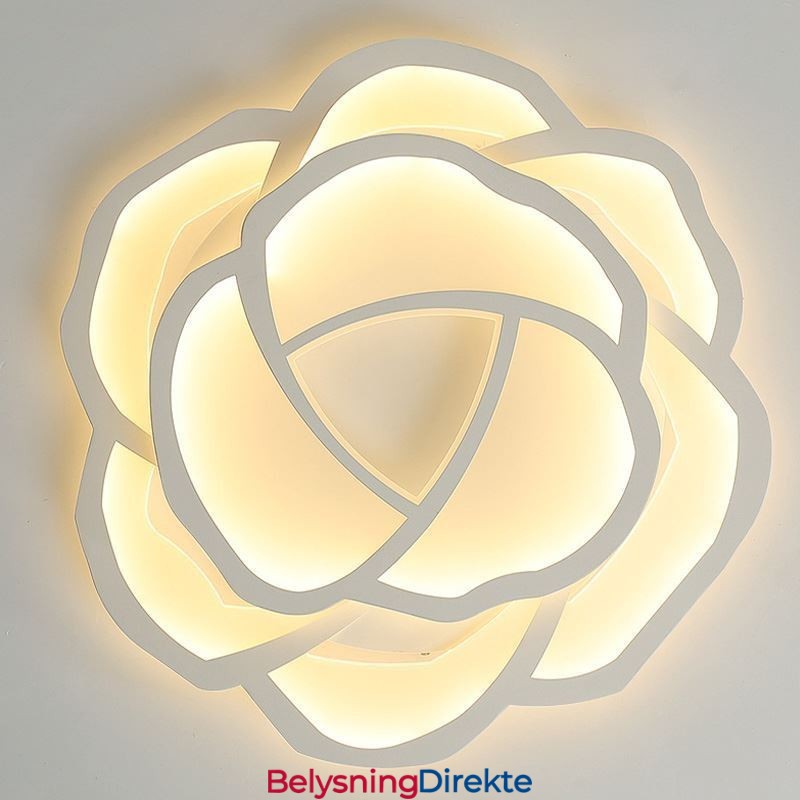 Innfelt Moderne, Enkel Rosenrød Akryl Taklampe 52 Cm