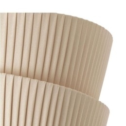 Wabi Sabi Innfelt Taklampe I Fransk Kremfarget Stil Med Dobbelt Stoffskjerm