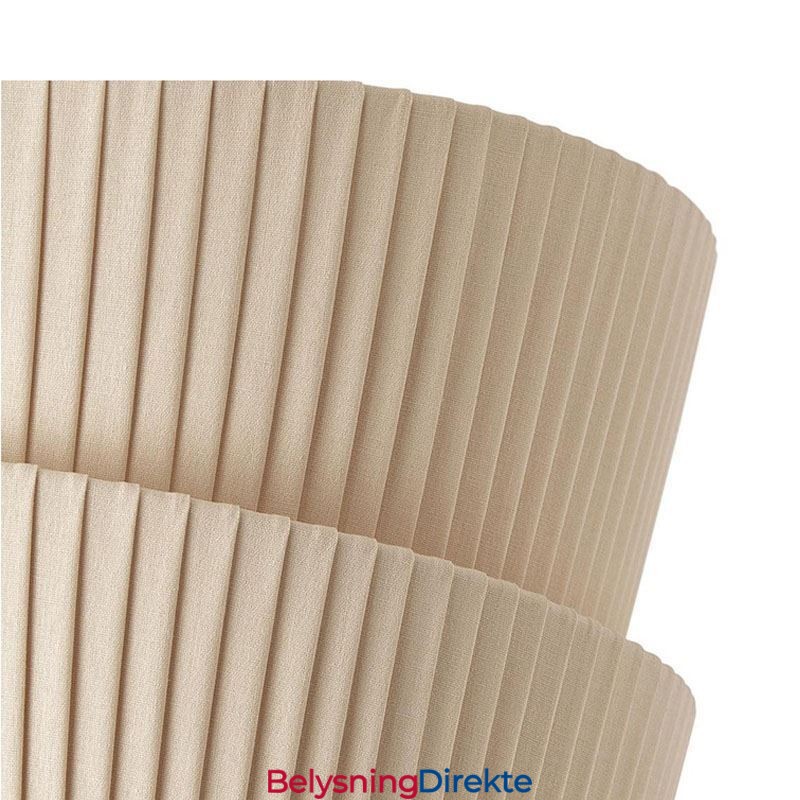 Wabi Sabi Innfelt Taklampe I Fransk Kremfarget Stil Med Dobbelt Stoffskjerm