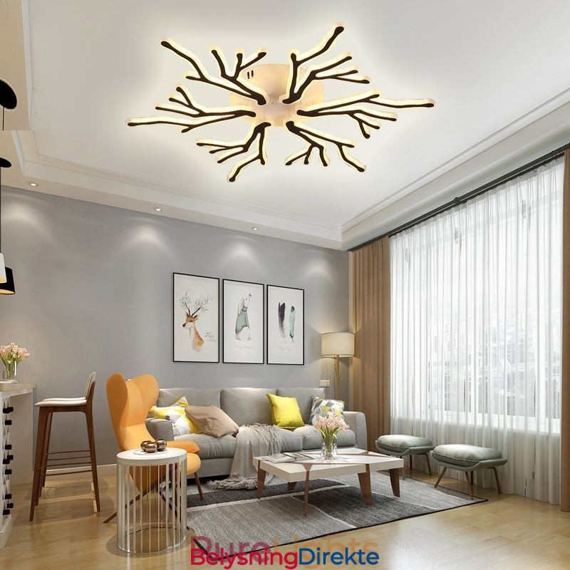 Innfelt Taklampe I Akryl Med Gren