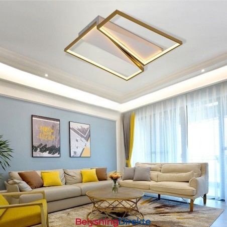 Minimalistisk Mosaikk Trapesformet Taklampe I Innfelt Form