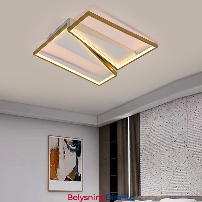 Minimalistisk Mosaikk Trapesformet Taklampe I Innfelt Form