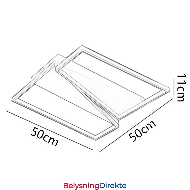 Minimalistisk Mosaikk Trapesformet Taklampe I Innfelt Form