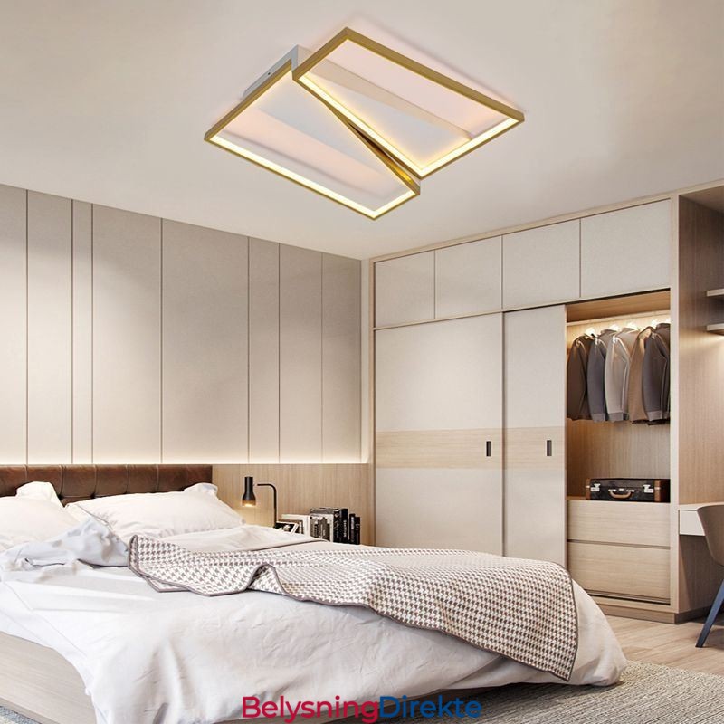 Minimalistisk Mosaikk Trapesformet Taklampe I Innfelt Form