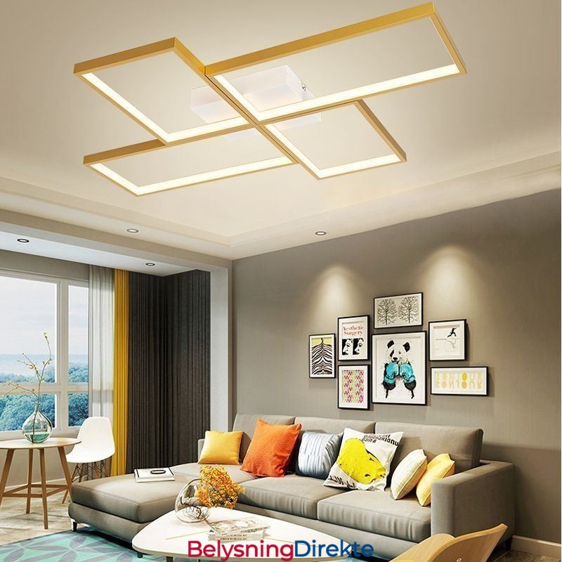 Innfelt Mosaikk Geometrisk Firkantet Taklampe