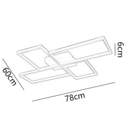 Innfelt Mosaikk Geometrisk Firkantet Taklampe