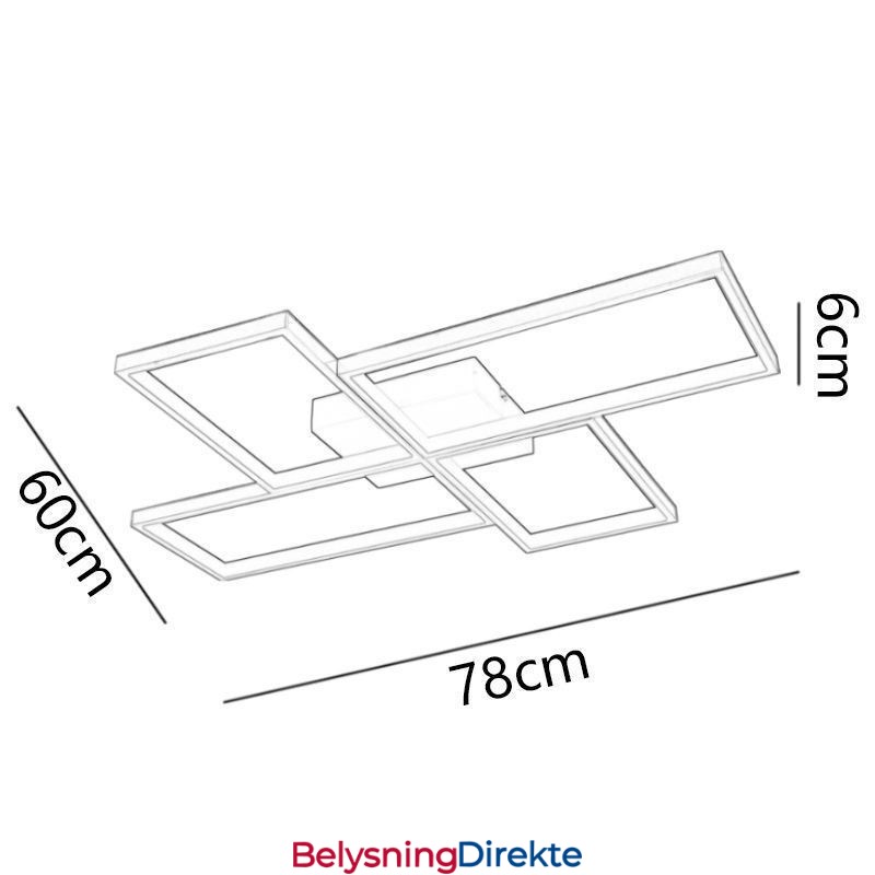 Innfelt Mosaikk Geometrisk Firkantet Taklampe