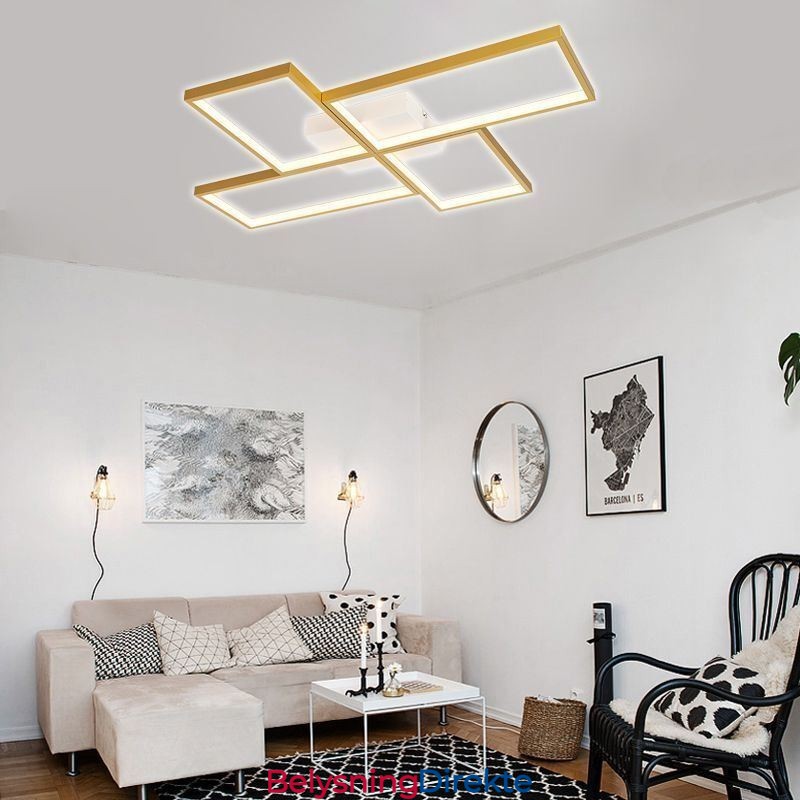 Innfelt Mosaikk Geometrisk Firkantet Taklampe