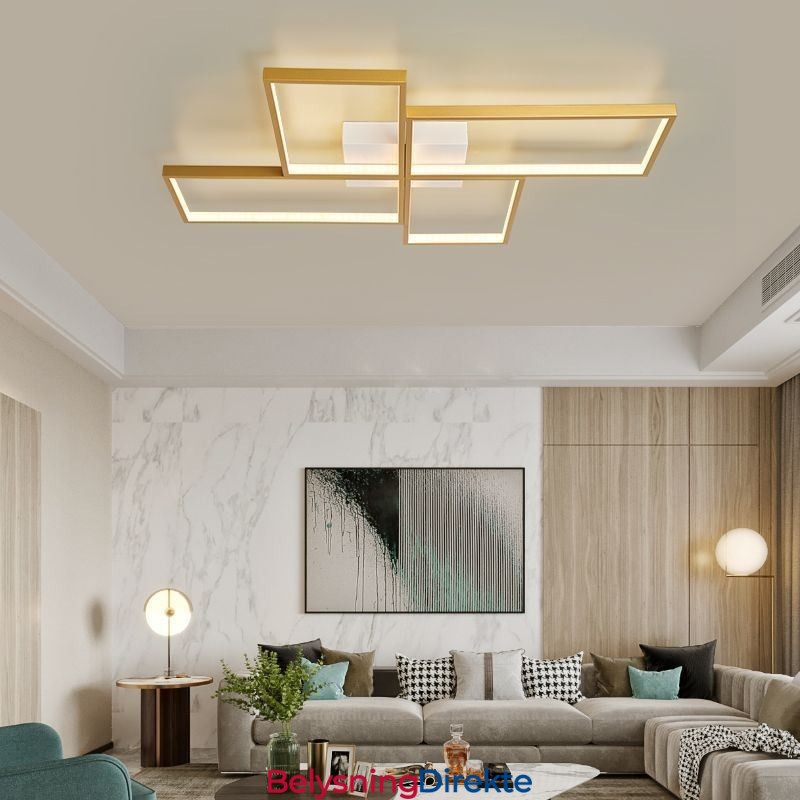 Innfelt Mosaikk Geometrisk Firkantet Taklampe