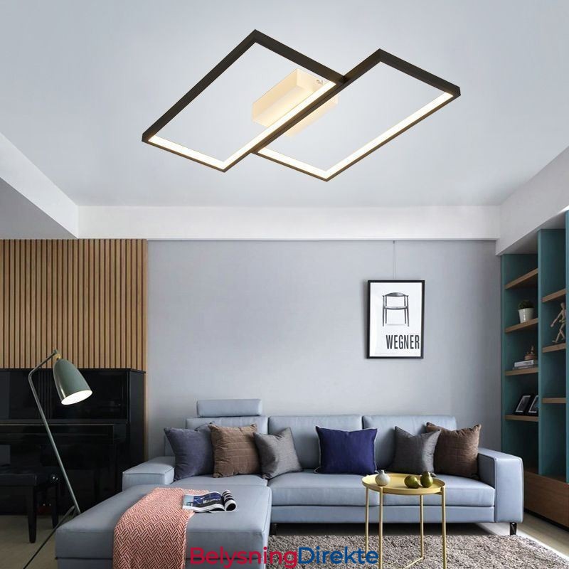 Innfelt Mosaikk Geometrisk Firkantet Taklampe