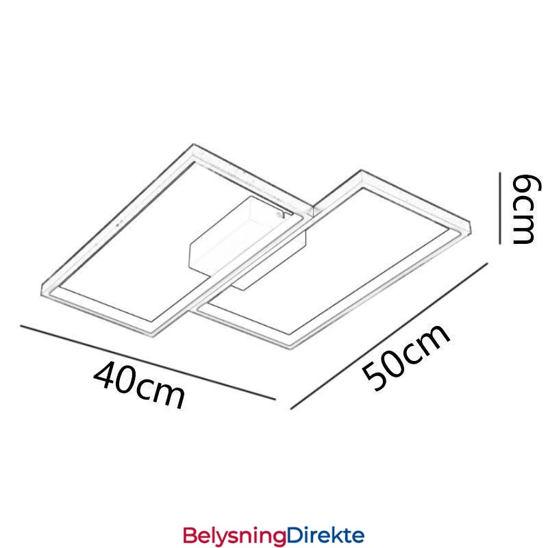 Innfelt Mosaikk Geometrisk Firkantet Taklampe