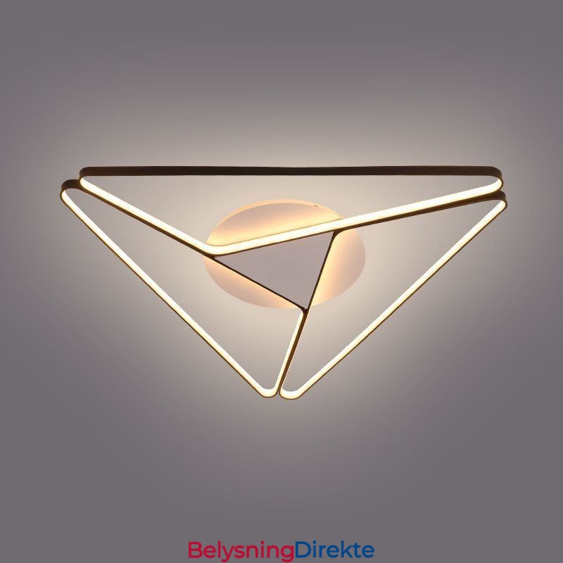 Minimalistisk Trekantet Taklampe I Innfelt Form