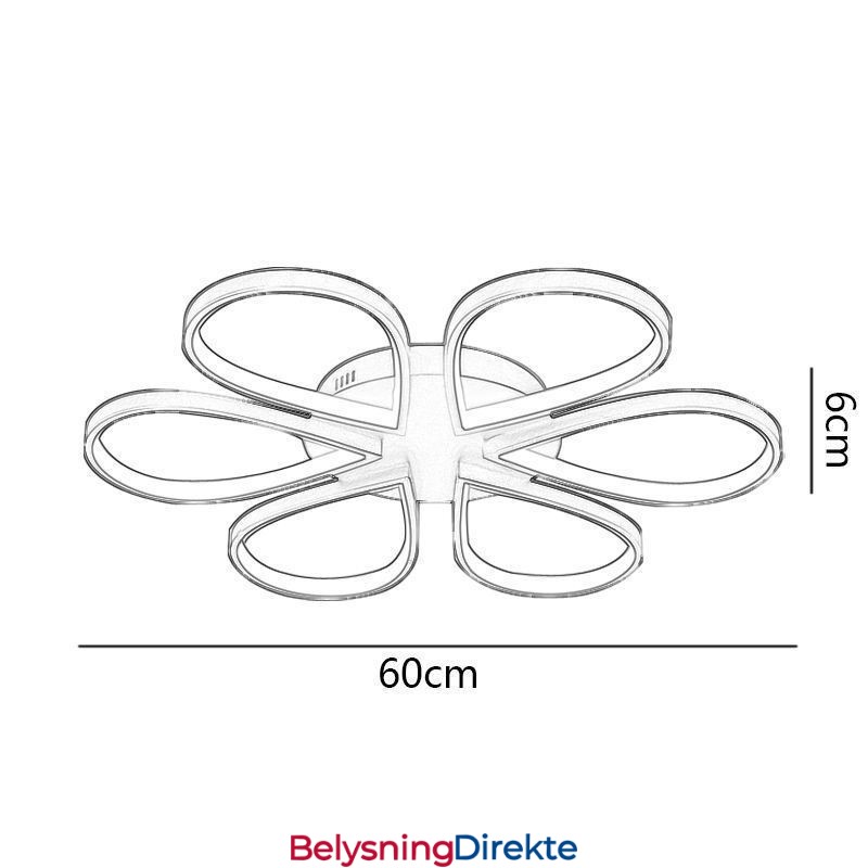 Minimalistisk Kløver Taklampe Med Innfelt Tak