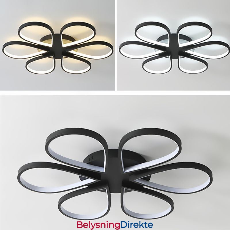 Minimalistisk Kløver Taklampe Med Innfelt Tak