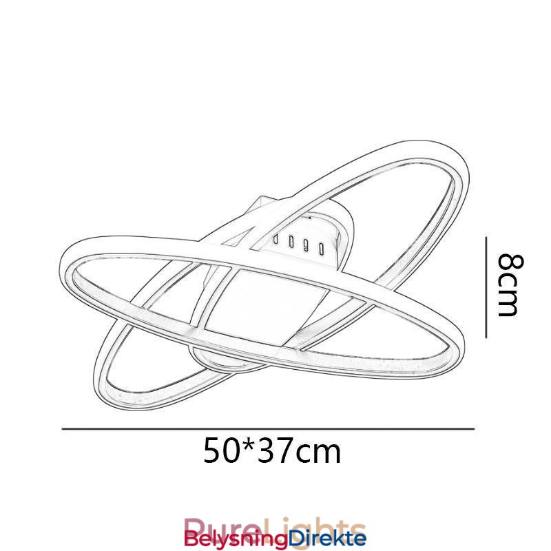 Minimalistisk, Innfelt Planetarisk Taklampe Med Surround-Effekt
